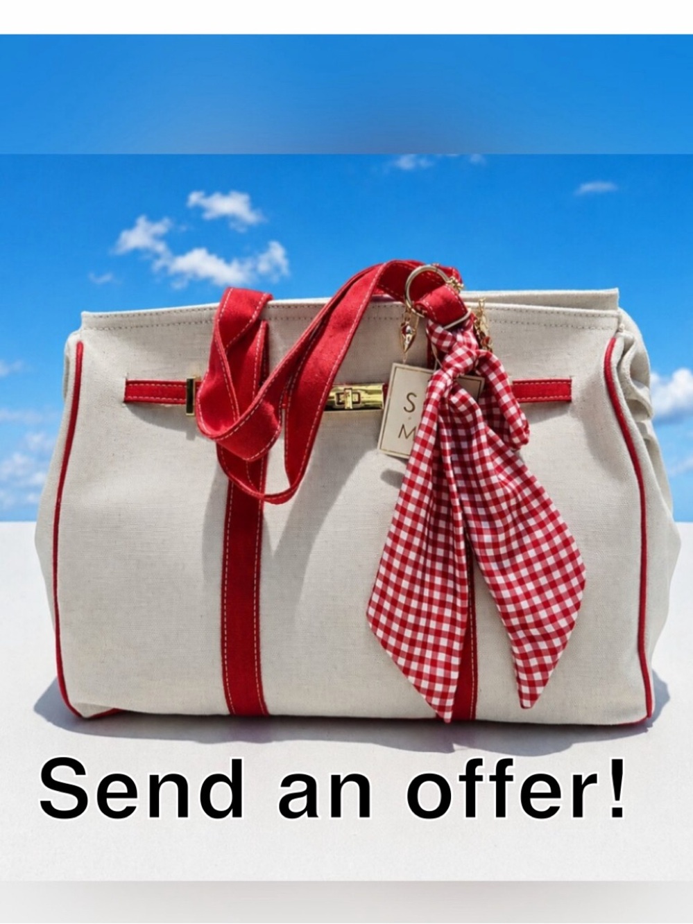 Nwt Sol & Mer Canvas Boatkin Tote w/ key chains